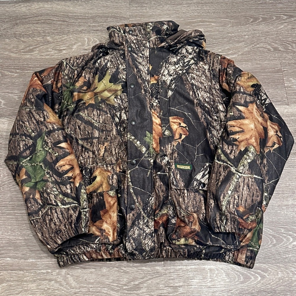 VTG 90s Remington Mossy Oak Camo 3-in-1 Jacket Mens Large Brown Gorpcore Utility